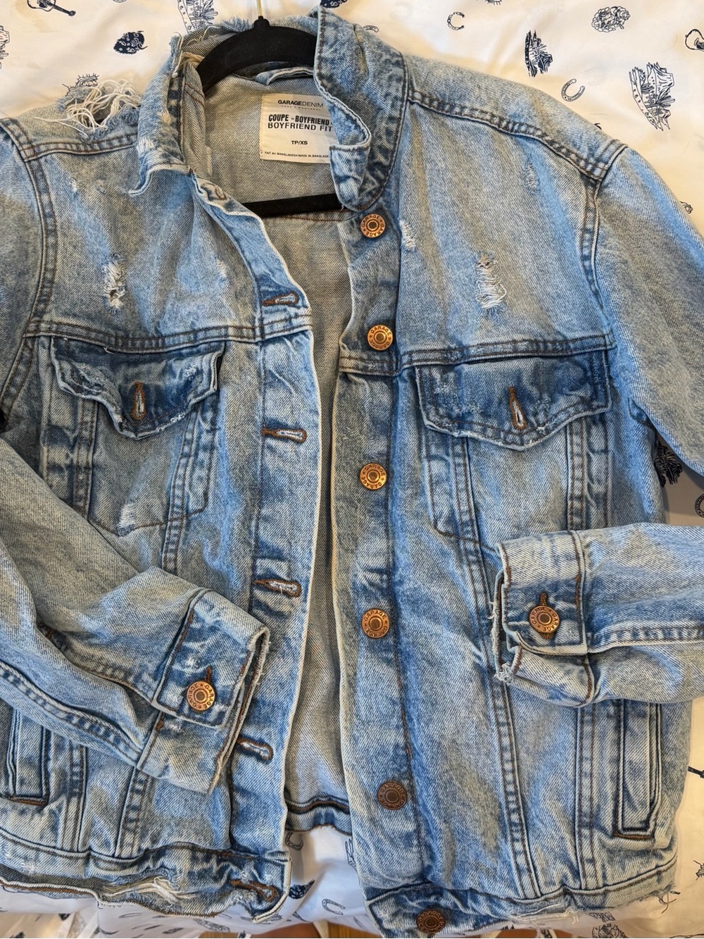 Garage Light Blue Denim Boyfriend Jacket